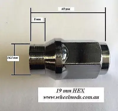 Thumbnail: 12mm Wheel Spacers + Nuts LIP CENTRIC MADE IN AUS fits HOLDEN COMMODORE VF, VE