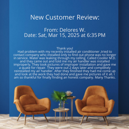 Cool Air M.D. Google 5 star review
