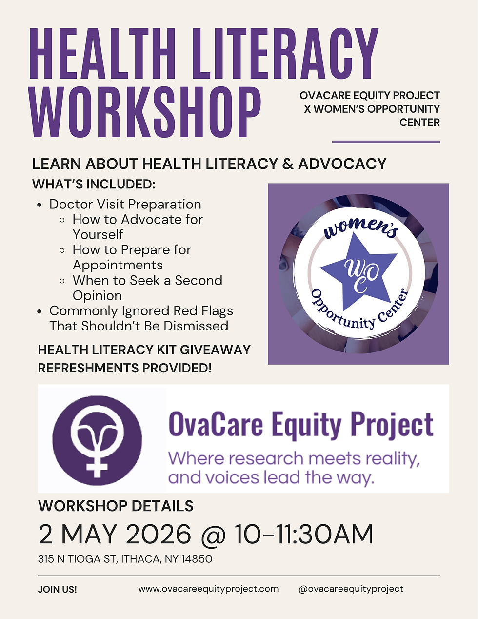 Health Literacy & Advocacy Workshop