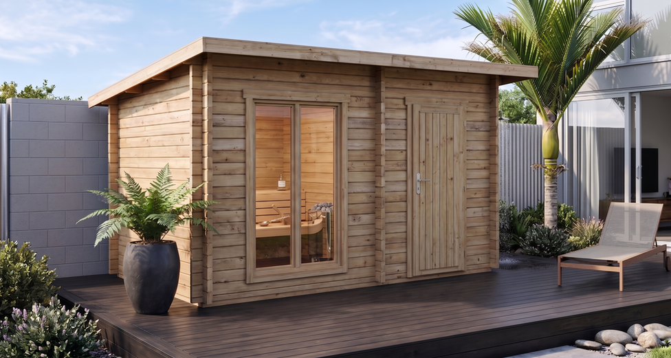 Kitset sauna of natural materials in New Zealand. Saunas supplied in NZ.