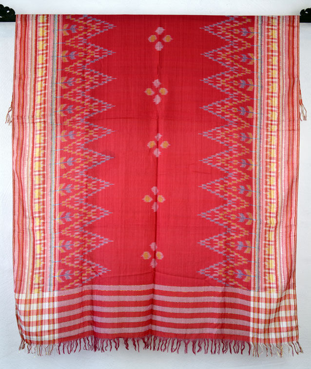 Gewebter Traditioneller Sarung mit Goldfäden, 00- Jahre, Bal