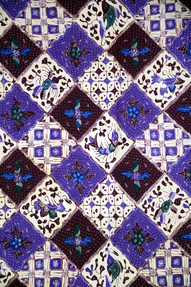 Alter traditioneller Batik Sarong geschlossen