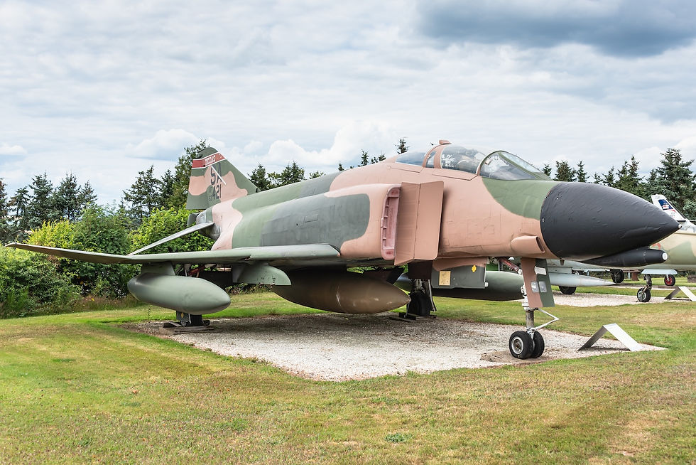 The McDonnell Douglas F-4 Phantom II of the USAF at the Flugausstellung Peter Junior.