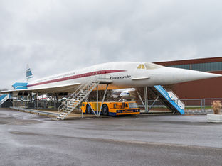 The iconic Concorde supersonic jet airliner at the Flugausstellung Peter Junior in Germany.