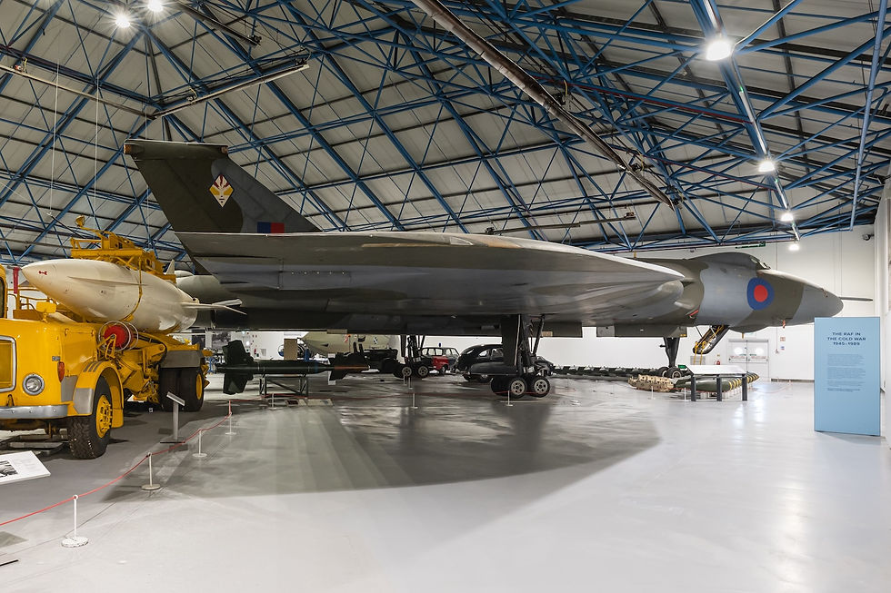 The Avro Vulcan high-altitude strategic bomber of the Royal Air Force.