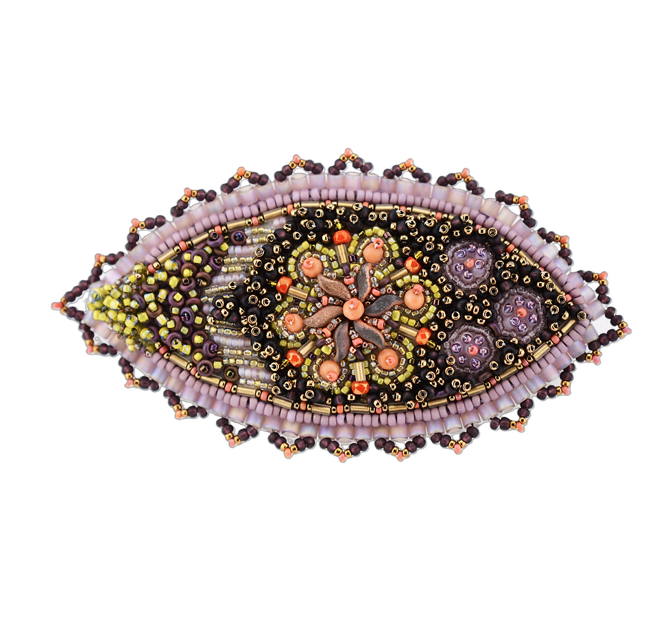 Thumbnail: Purple, Gold & Orange brooch