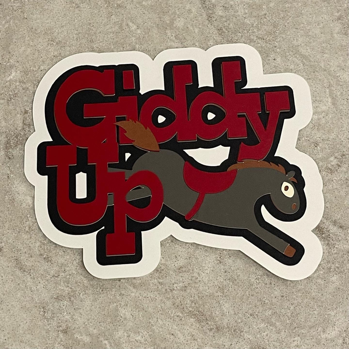 Giddy Up Horse die cut