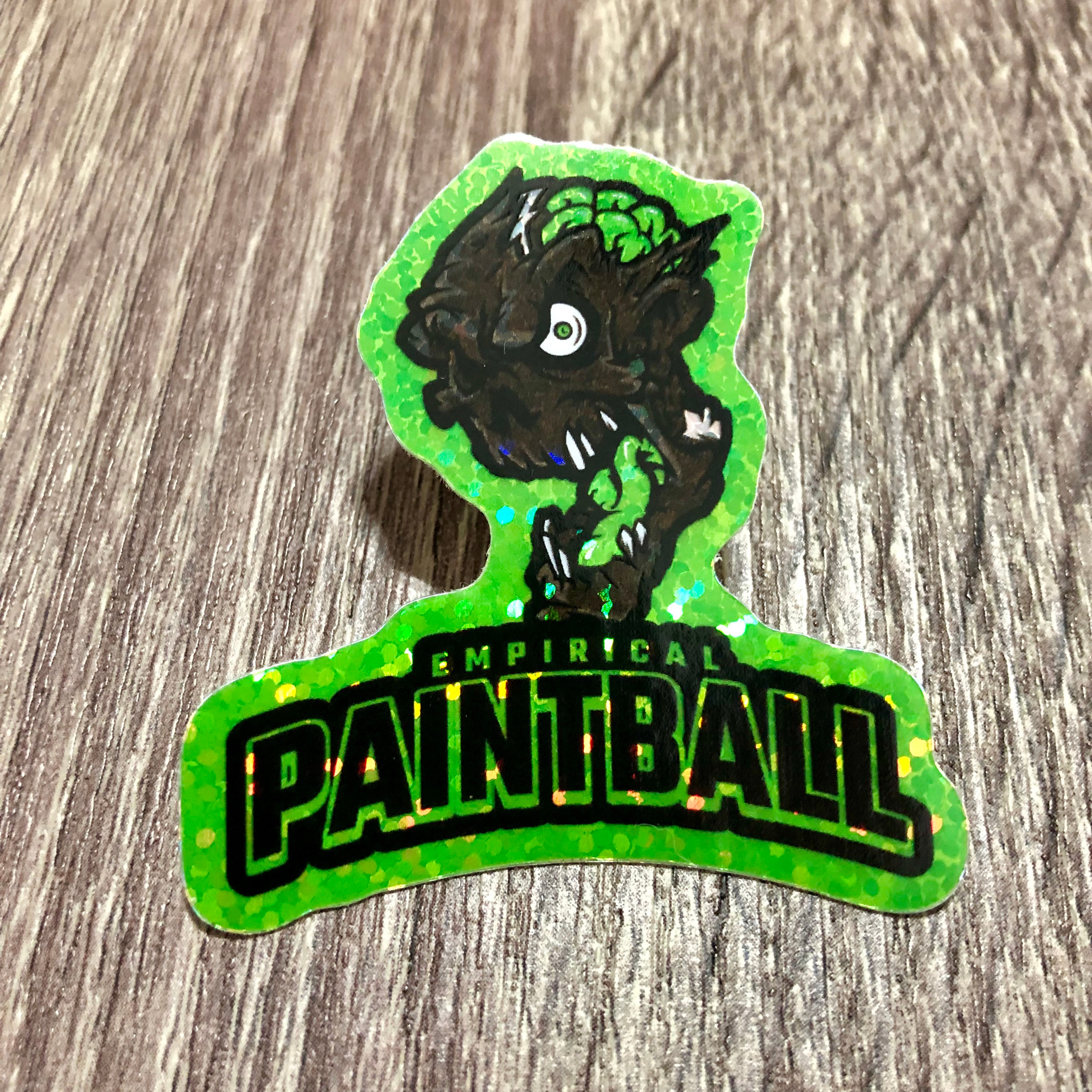 Zombie Skull Sticker - Glitter HOLO