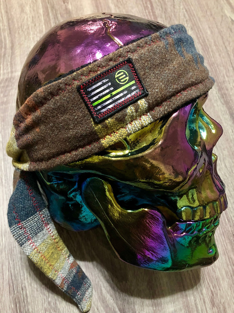 Thumbnail: Empirical Paintball - Aztec Rust Sweater Headband - Red Stitching - Right
