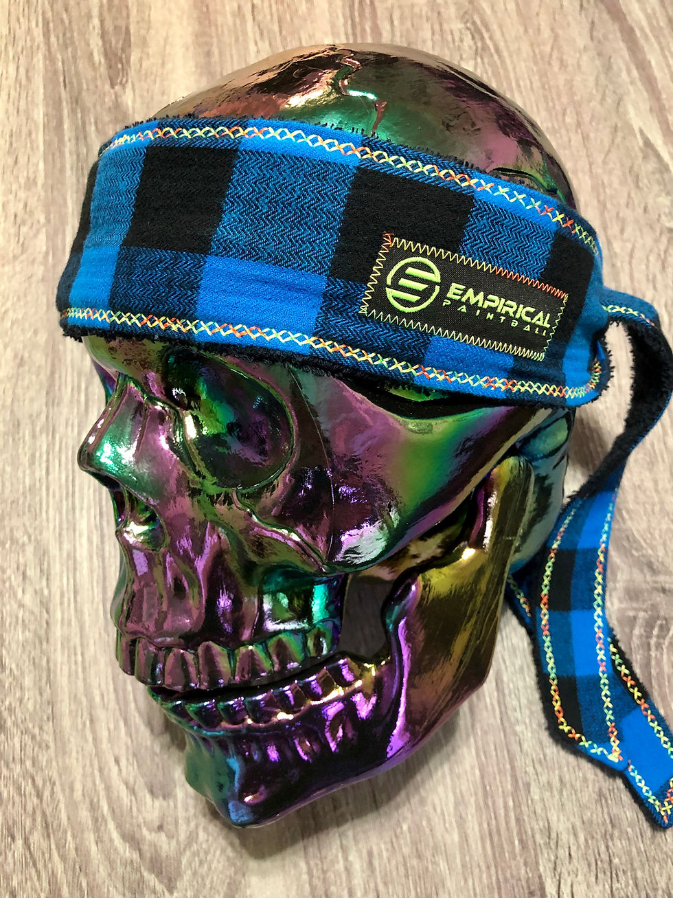 Thumbnail: Blue Plaid Headband - Citrus Stitching