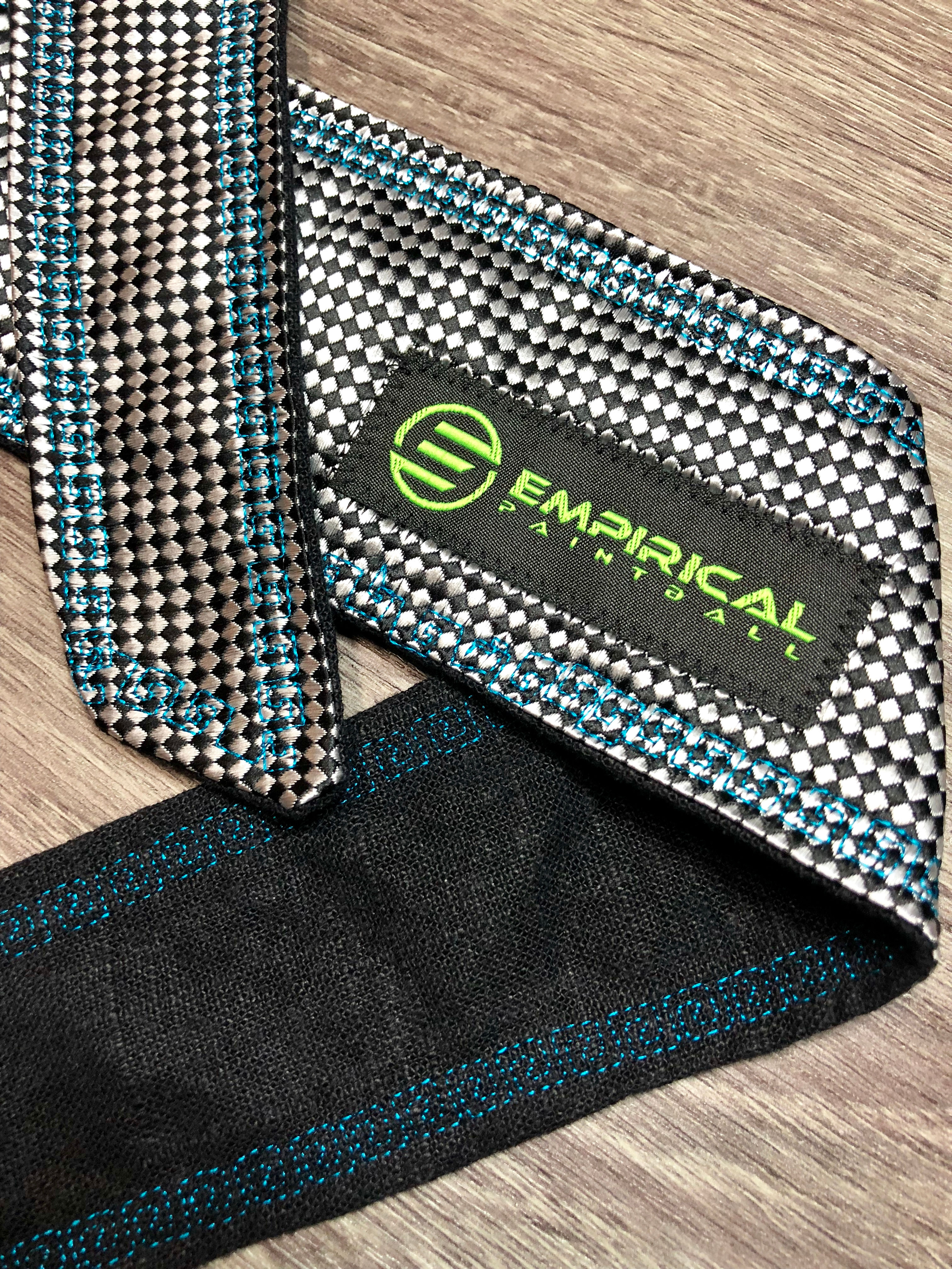 Diamond Black Headband - Blue Stitching