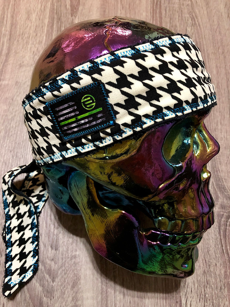 Thumbnail: Houndstooth Legend Headband - Blue Stitching