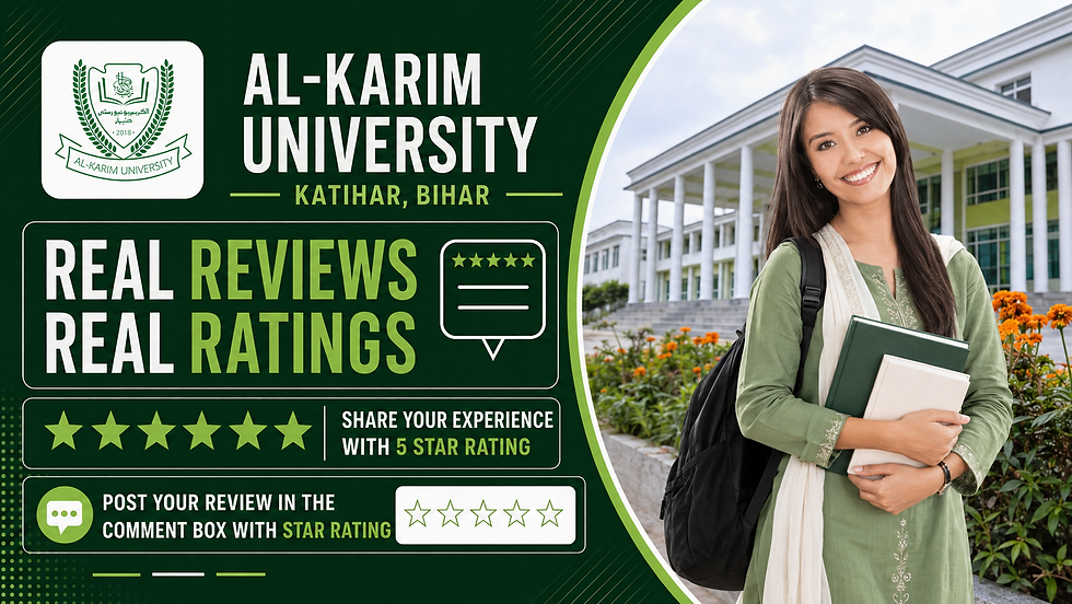 Al-Karim University reviews and ratings by students, parents, alumni and teachers