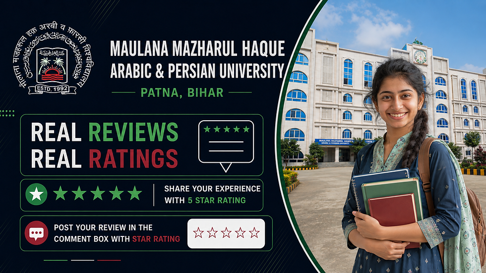 Maulana Mazharul Haque Arabic & Persian University reviews and ratings by students, parents, alumni and teachers