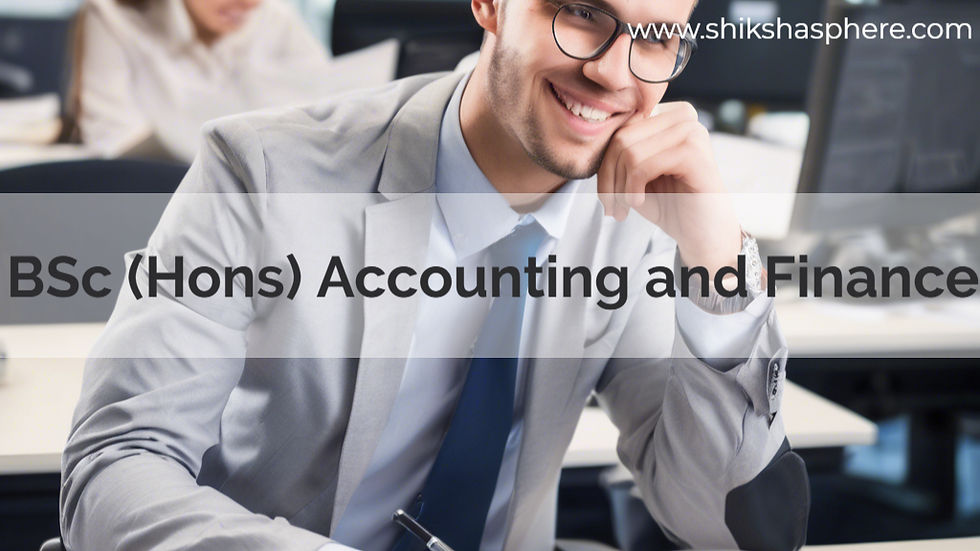 BSc (Hons) Accounting and Finance