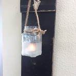 Hanging candle / plant holder wall sconce - $40