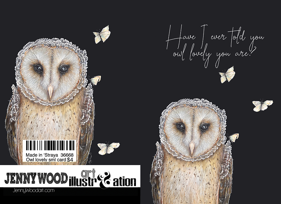 Thumbnail: Owl lovely sml card (wholesale)