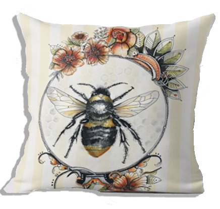 Bee cushion cover