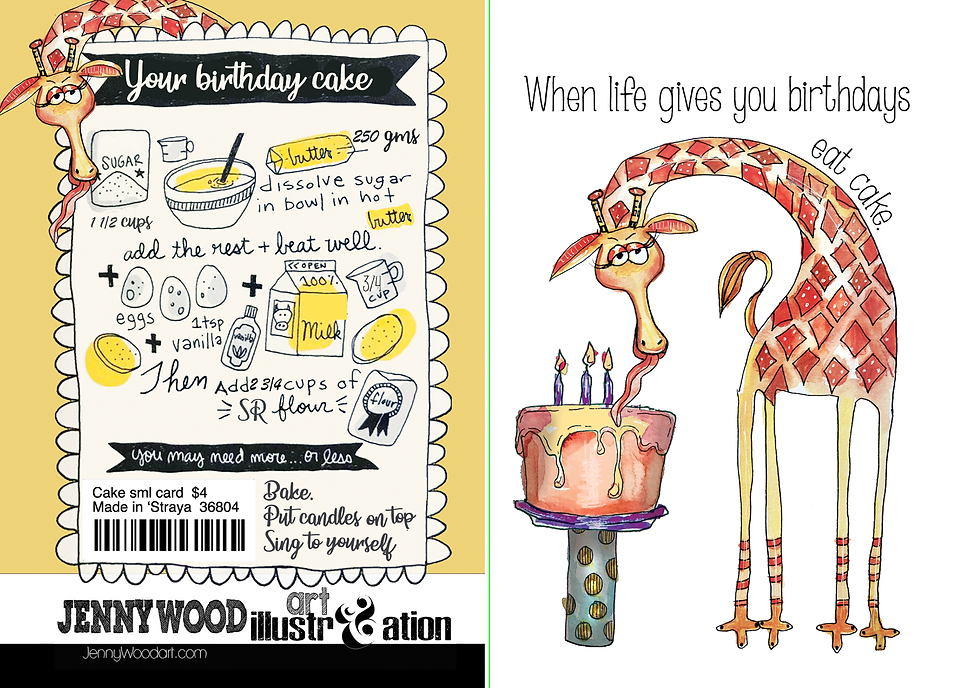 Thumbnail: Cake sml card (wholesale)