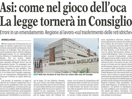 DDL API-BAS S.p.a. ritorna in Consiglio Regionale