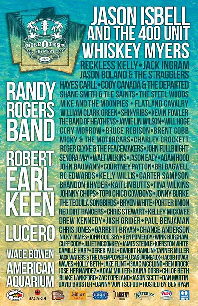 Jason Isbell and the 400 Unit, Whiskey Myers, Reckless Kelly, Jack Ingram, Jason Boland & the Stragglers, Hayes Carl, Cody Canada & the Departed & more!