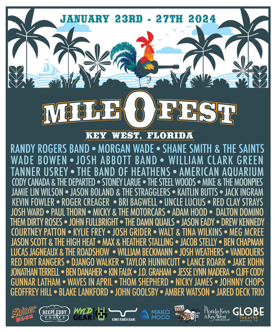 Randy Rogers Band, Morgan Wade, Shane Smith & the Saints, Wade Bowen, Josh Abbott Band, William Clark Green & more!