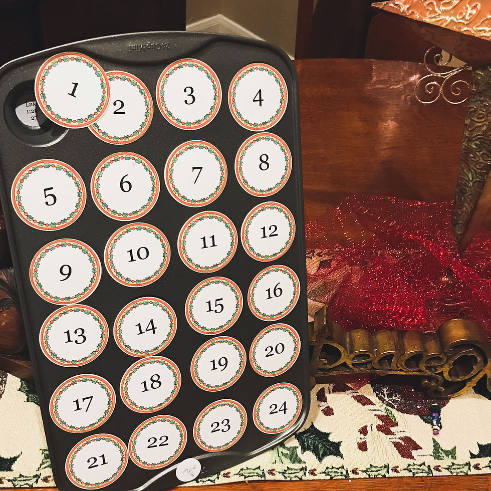 mini-muffin tin Advent calendar download, Karen May, Amayzing Graces