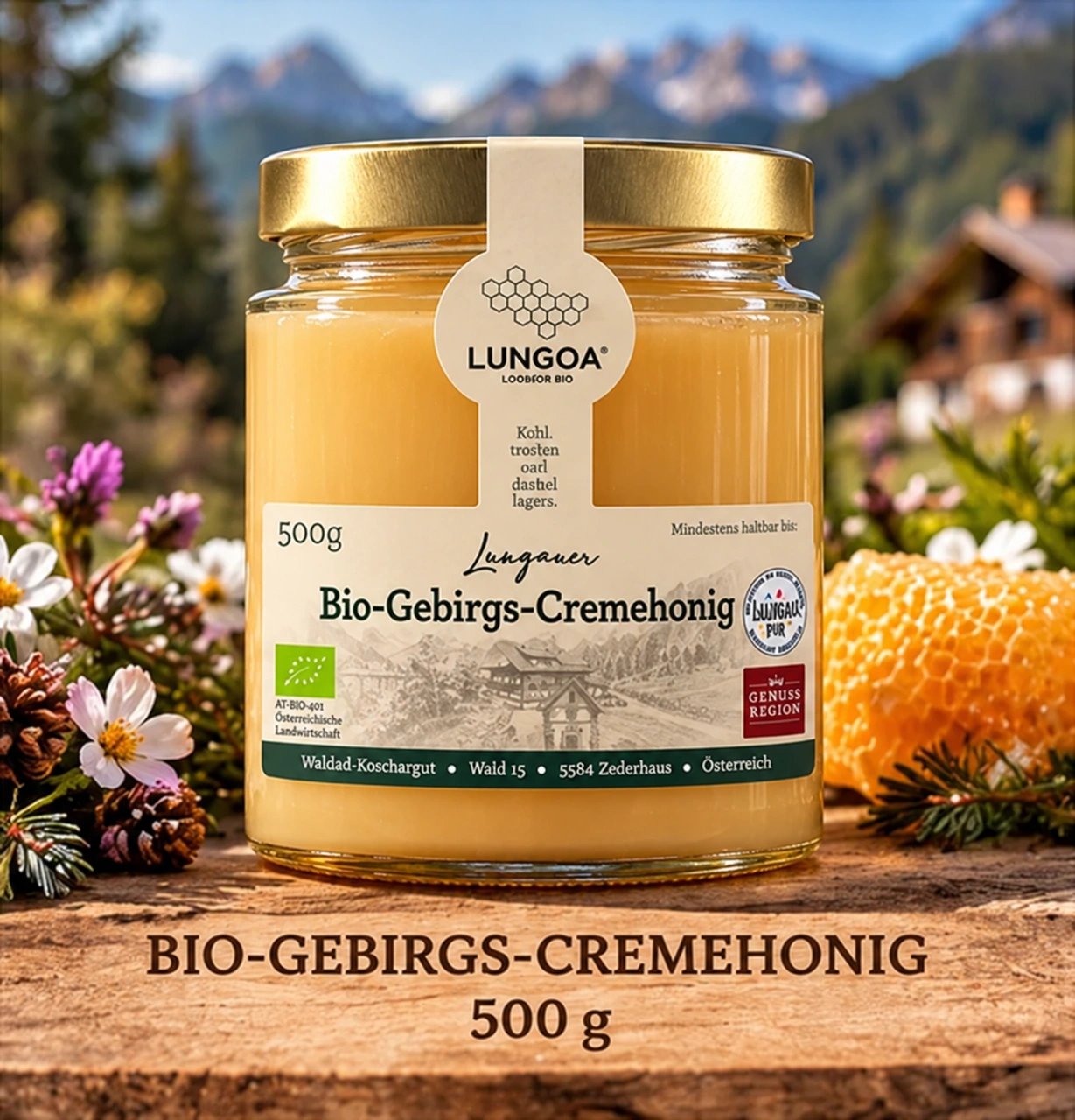 Lungauer BIO-Gebirgs-Cremehonig · 500 g