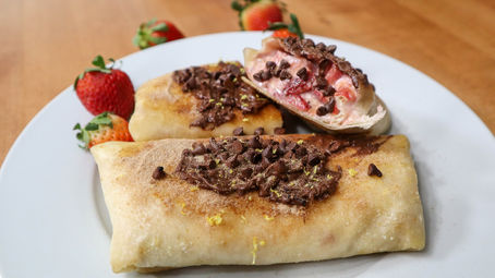 Strawberry Cheesecake Chimichangas