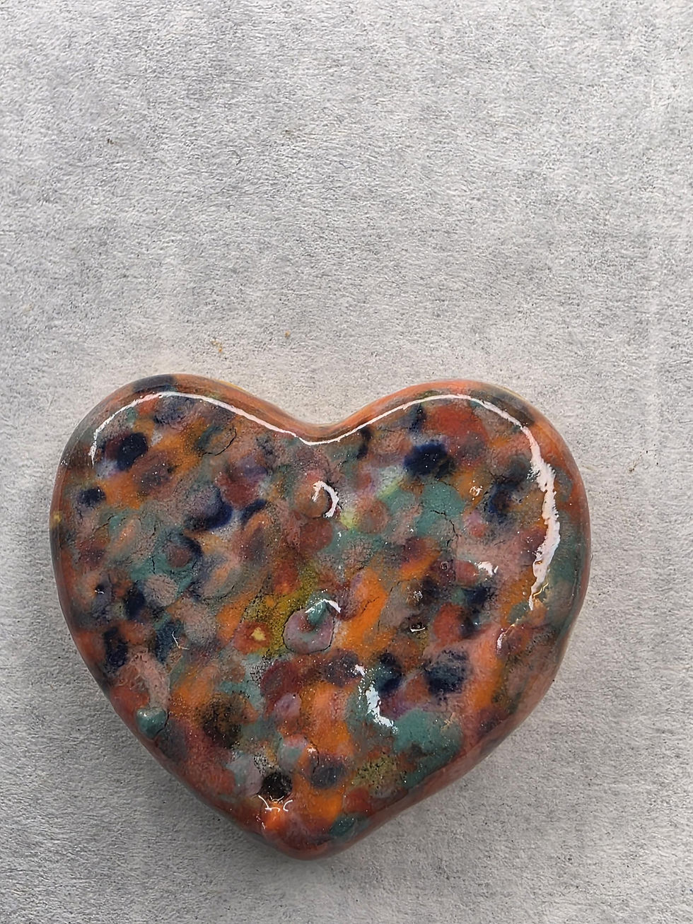 Thumbnail: Blast of Color Ceramic Heart Magnets - Wearable Art Too [Sold Individually]