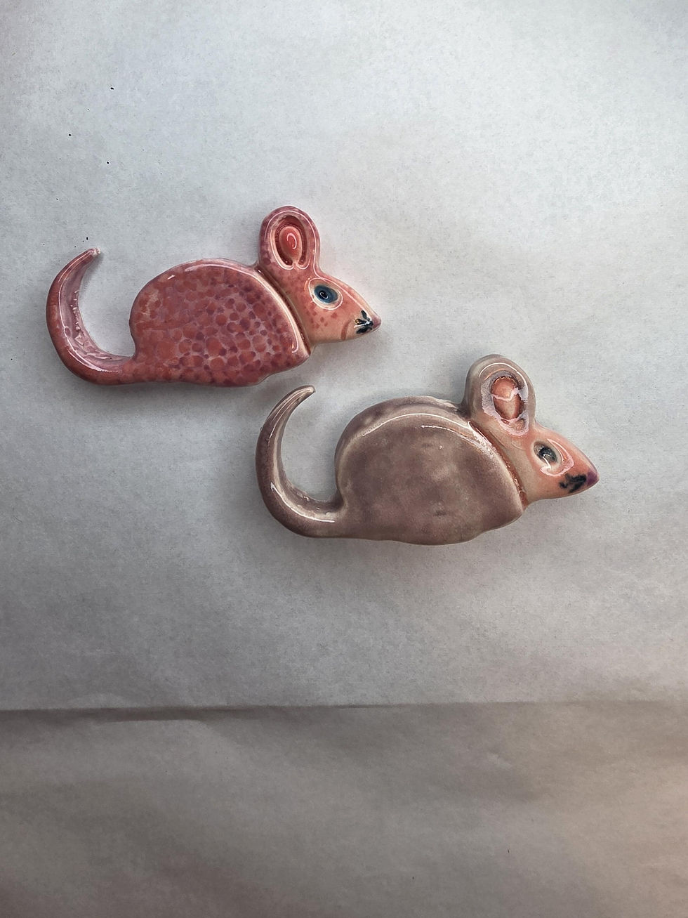 Thumbnail: Wearable Ceramic Mouse Magnet – Hand-Painted Art Brooch Magnet | Colorful Clay