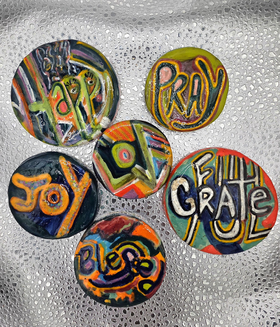 Thumbnail: Handmade Ceramic Inspirational Magnets –  [Sold Individually]