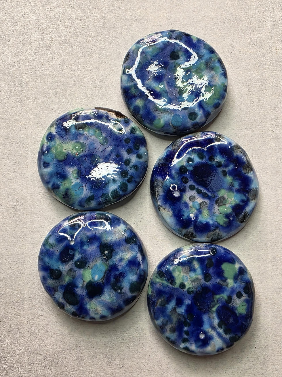 Thumbnail: Handmade Ceramic Magnet Families: 'Deep Blue MAG' + [Set]
