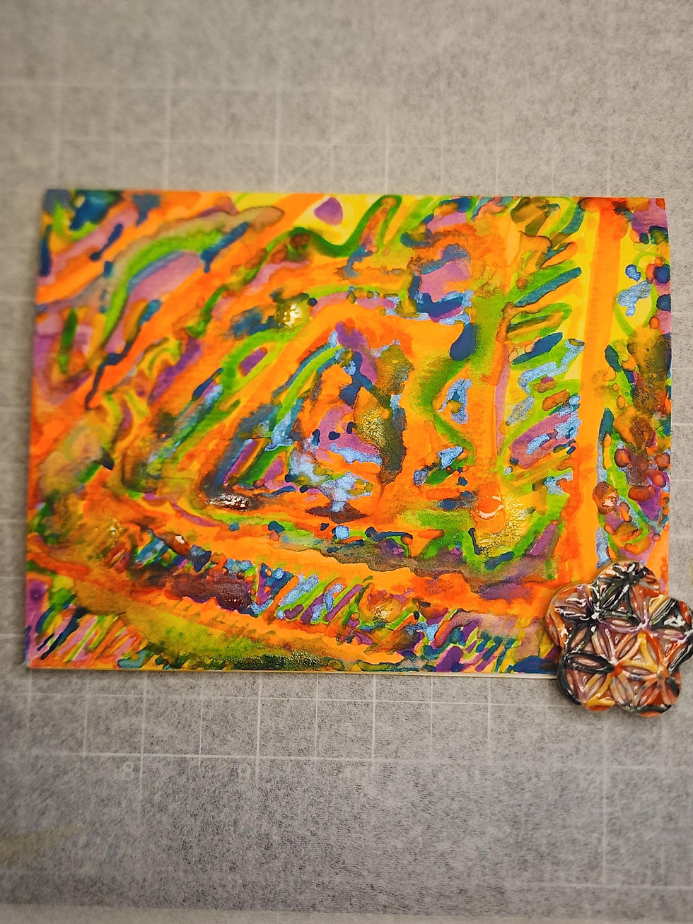 Thumbnail: Handmade Happiness: #Mini Flower Magnet with matching card!