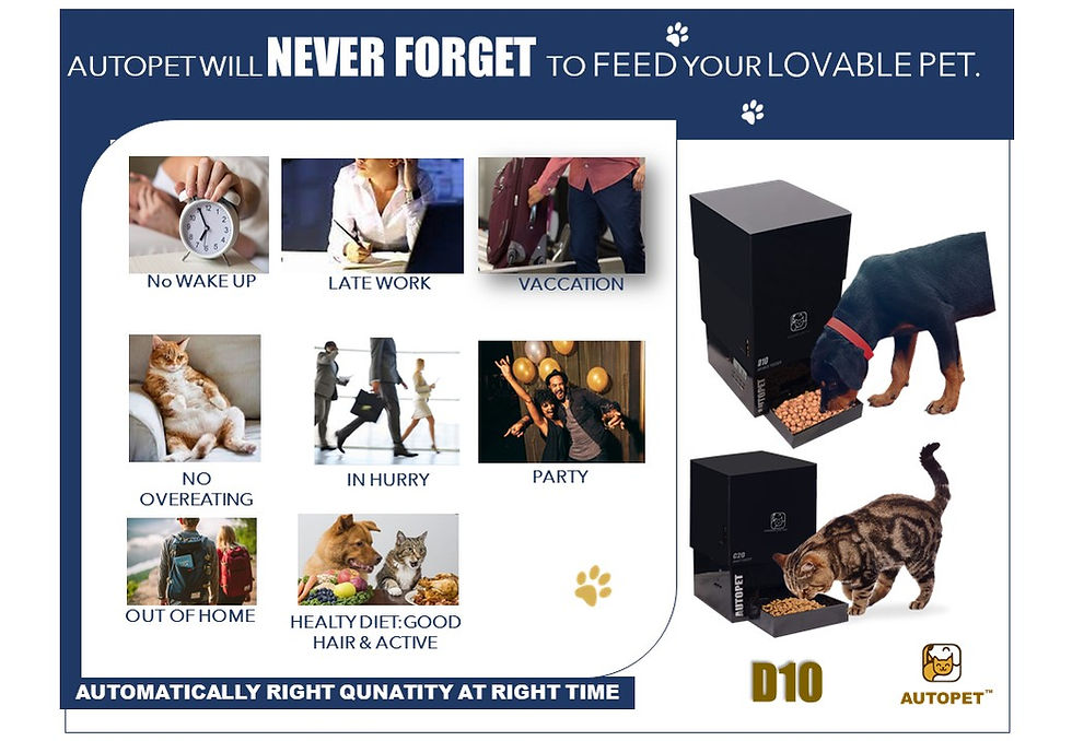 Thumbnail: Autopet D10 Auto Manual Smart Dog Food Feeder Dispenser