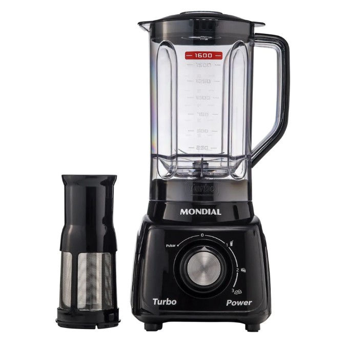 Liquidificador Mondial Turbo Power L-99 FB com 3 Velocidades 500W artigos cozinh