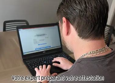 Romuald TVAMOUR préparant votre attestation d'irréparabilité.webp