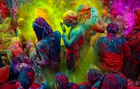 Holi festival celebrations in 2013