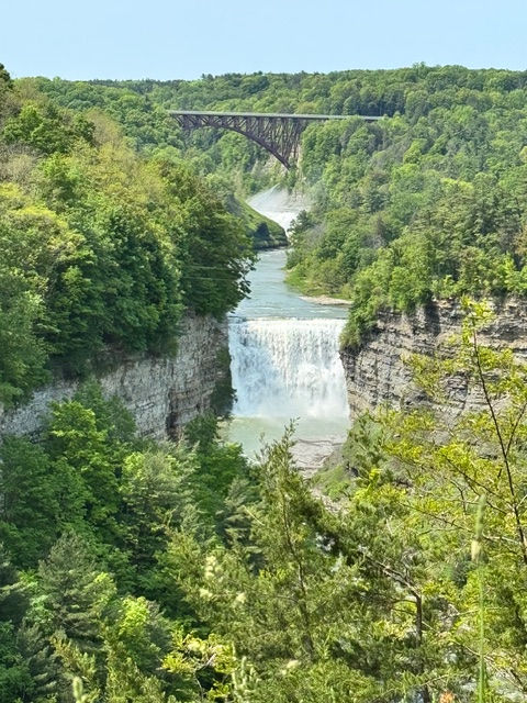 Letchworth State Park Upper and Middle Falls in Western NY.