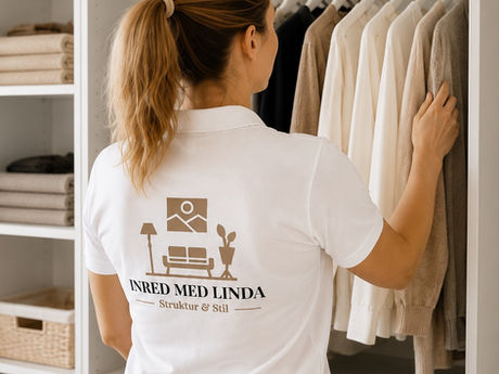 Ordningskonsulten från Inred med Linda organiserar din garderob så att du enkelt kan hålla den i ordning