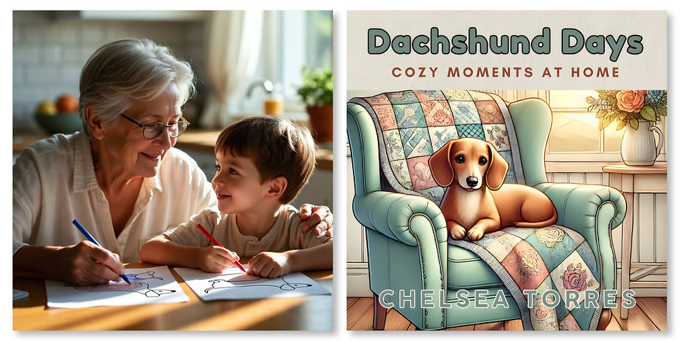 senior dachshund coloring book easy large print relaxing activity with grandparent and child