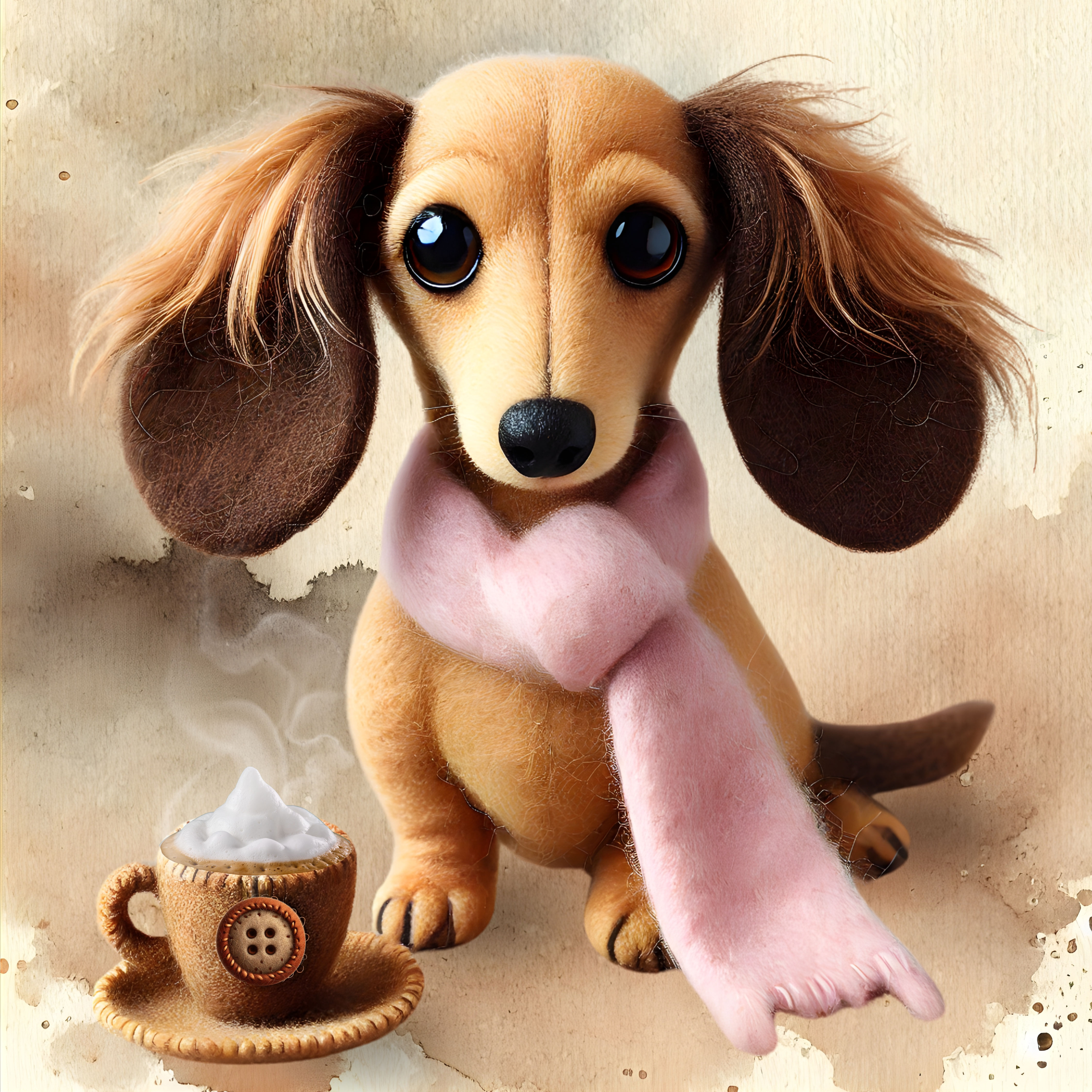 Sweet Latte Pup (Square Print)