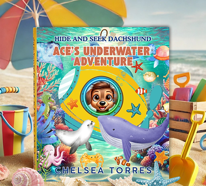 🐋 Dive into the deep blue with Ace the mini Dachshund as he plays hide-and-seek among dolphins, turtles, mermaids, and coral reefs! With vibrant ocean scenes and playful surprises on every page, this underwater journey is perfect for curious kids who love sea creatures, exploration, and a bit of magic.