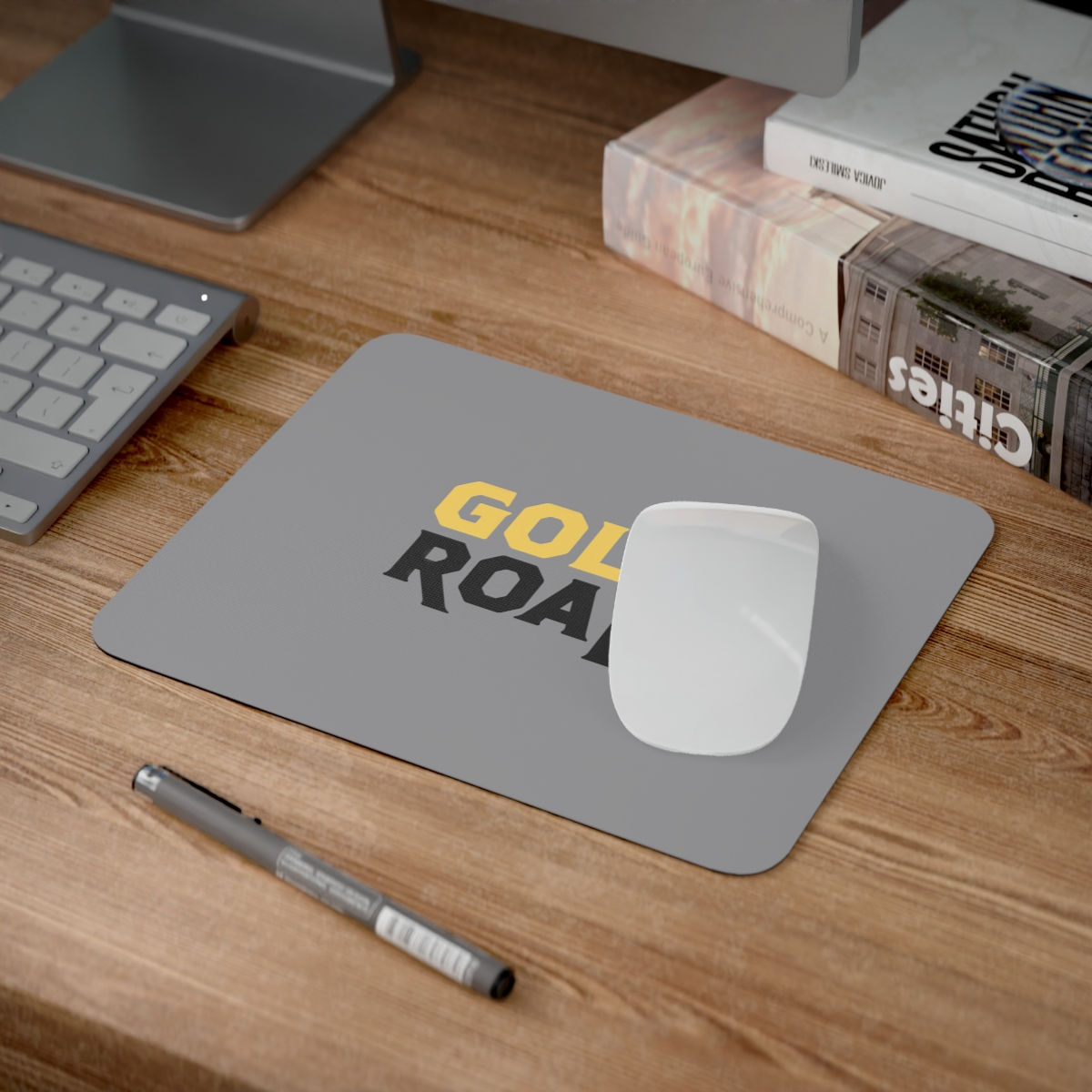 Gold Road Mouse Pad