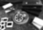 Close-up view of a vintage film reel on a wooden table