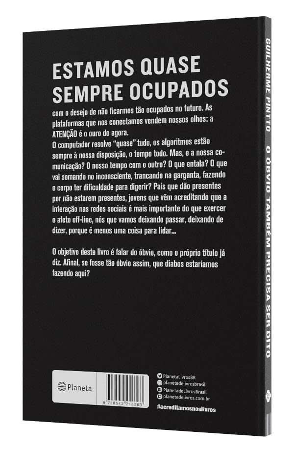 Miniatura: O óbvio também precisa ser dito: Guilherme Pinto- Capa comum – 2019