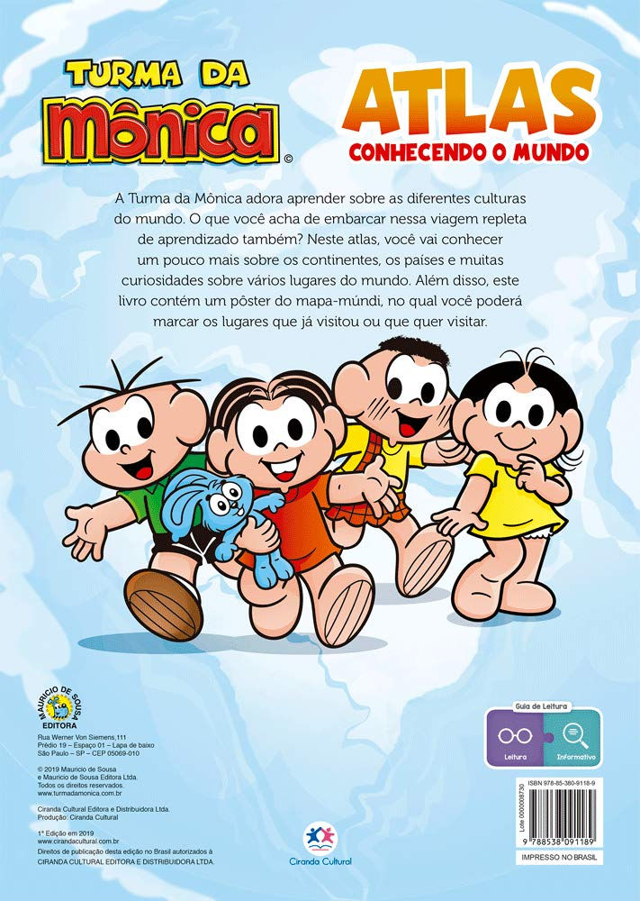 Turma da Mônica - Atlas - Conhecendo o mundo Folheto – 2 agosto 2019