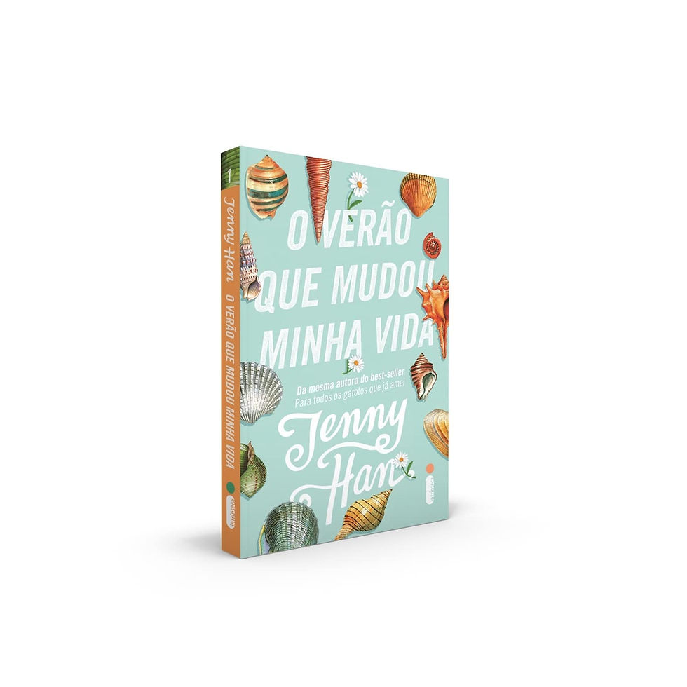 Miniatura: Livro O Verão que Mudou Minha Vida Jenny Han em perspectiva mostrando lombada laranja