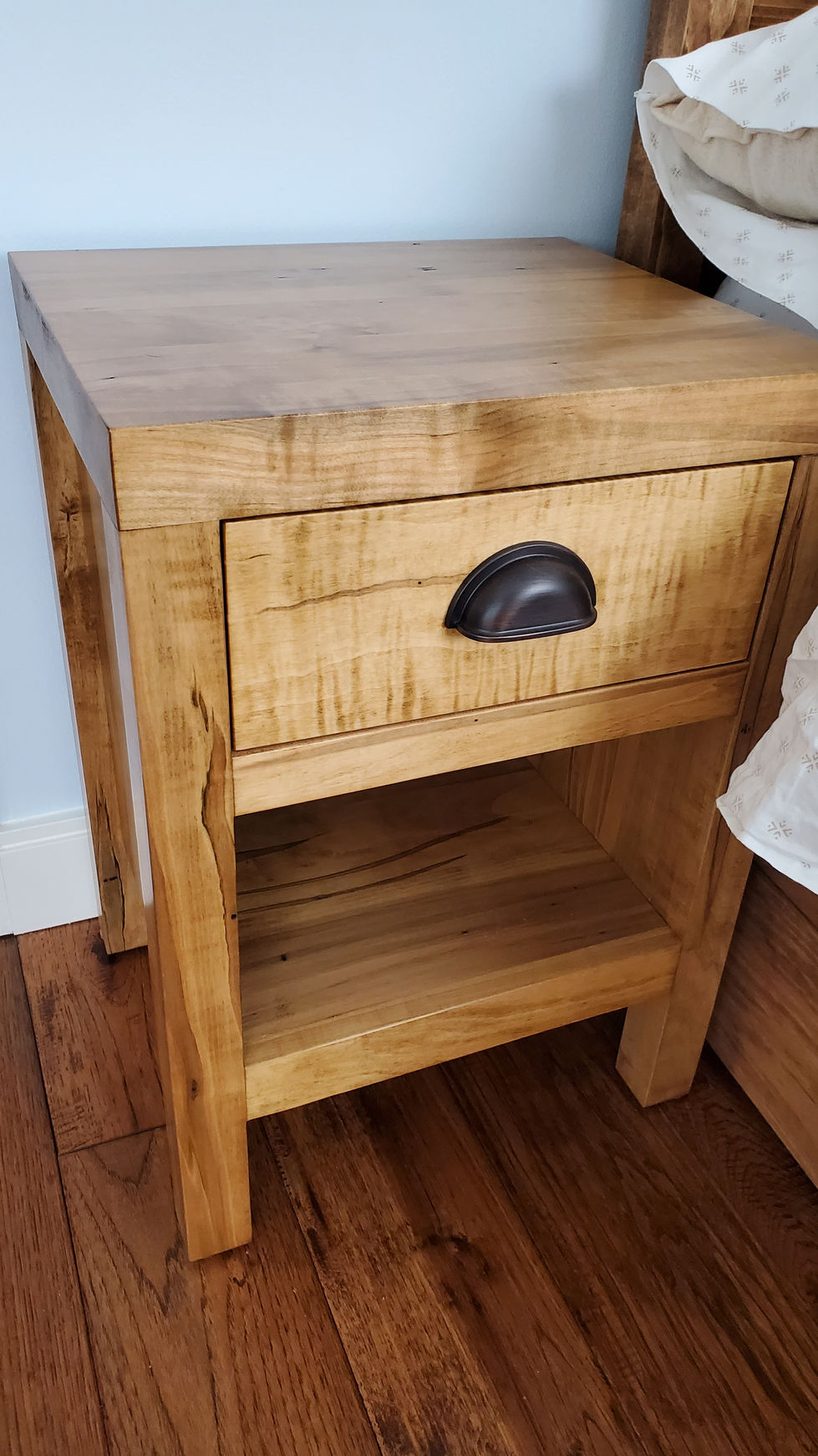 Custom Canadian-made solid wood nightstand