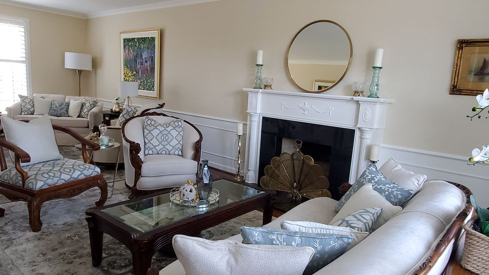Living room refresh with new paint colour and layout